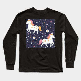 Cute Sweet Unicorn Pattern for Kids Long Sleeve T-Shirt